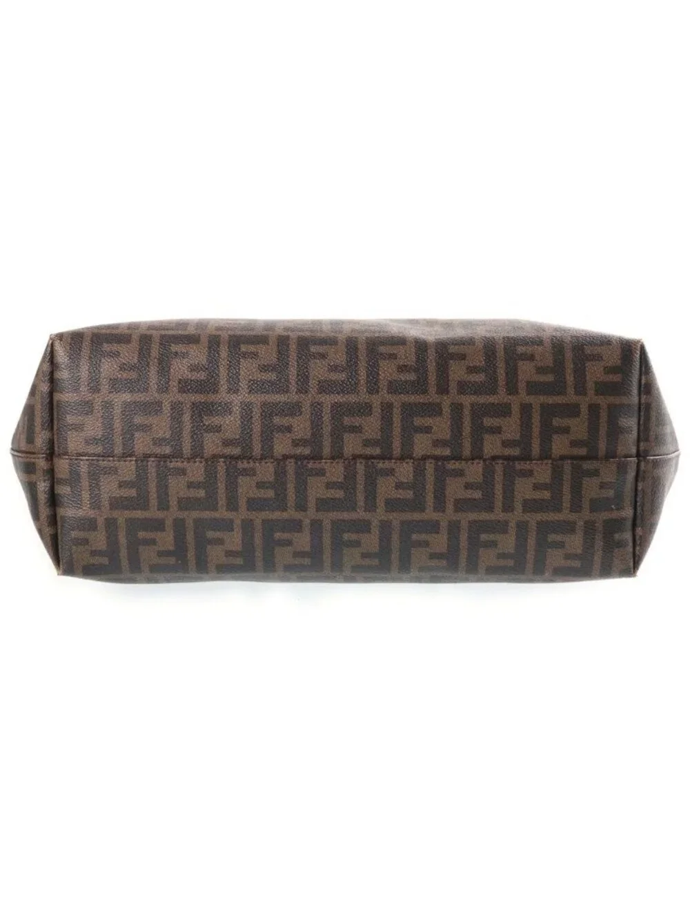 Fendi Roll Tote Bag Zucca Pattern Brown